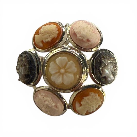 Brosche Mandile 1922 Dame Cammei  in Silber Conchiglia 2MSPCM44 - 2MSPCM44